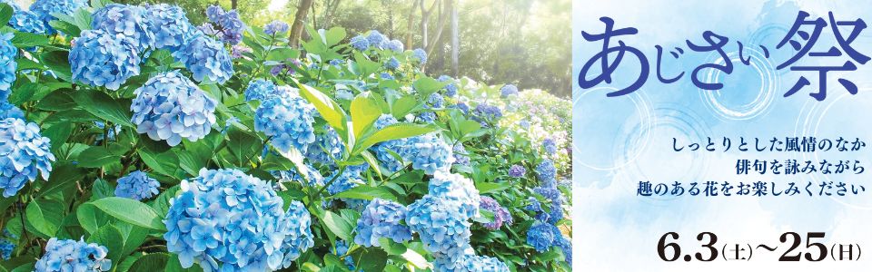 あじさい祭 | 2023年6月3日（土曜日）〜6月25日（日曜日）