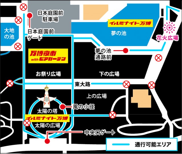 夏まつり-通行可能エリアMAP
