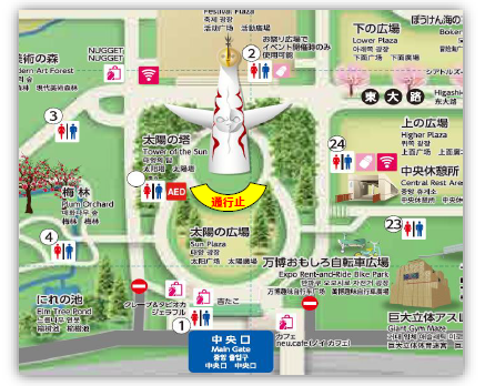 太陽の塔 目玉の照明設備更新工事のお知らせ