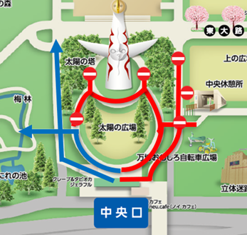 ミャクミャクセレモニー通行規制